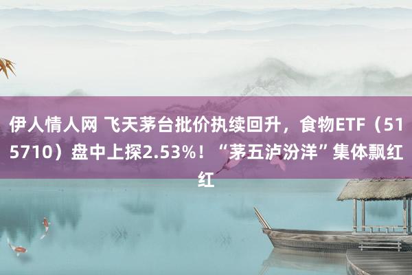 伊人情人网 飞天茅台批价执续回升，食物ETF（515710）盘中上探2.53%！“茅五泸汾洋”集体飘红