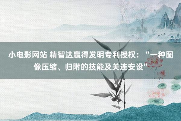 小电影网站 精智达赢得发明专利授权：“一种图像压缩、归附的技能及关连安设”