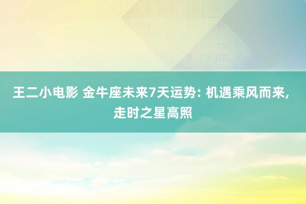 王二小电影 金牛座未来7天运势: 机遇乘风而来， 走时之星高照