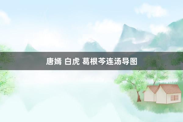 唐嫣 白虎 葛根芩连汤导图